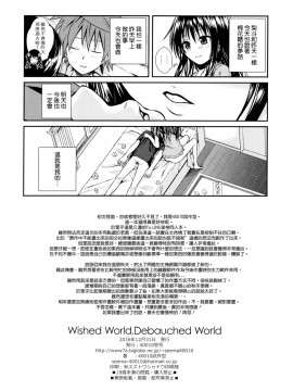 (C91) [40010壱号 (40010試作型)] Wished World, Debauched World (To LOVEる -とらぶる-)[無邪気漢化組]_MJK-17-T493-021